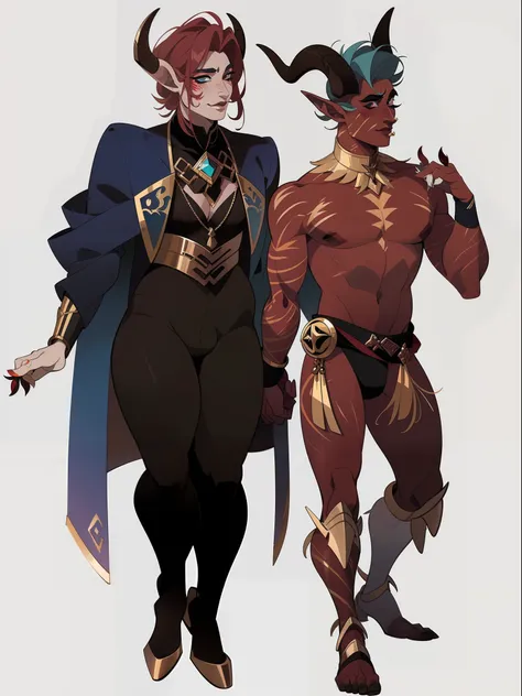 ((((1male)))) character concept adopt,handsome , tiefling, horns, red skin, make-up., fullbody