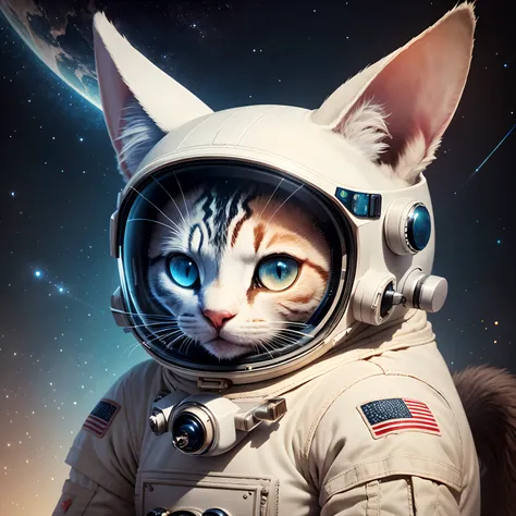 Gatto astronauta , via lattea