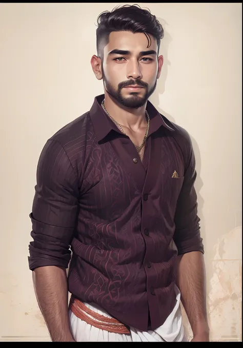 Change background hindhu handsome boy in old traditional style realistic, ultra realistic.