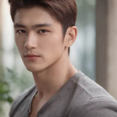 photorealistic, best quality, hyper detailed,17 years old,Asian,tall,muscle,mafia vibe,wolf-eyed,extremely handsome,straight nose, high cheekbones,brown hair,brown skin, straight hair,White shirt,trousers,valiant,full length photo.