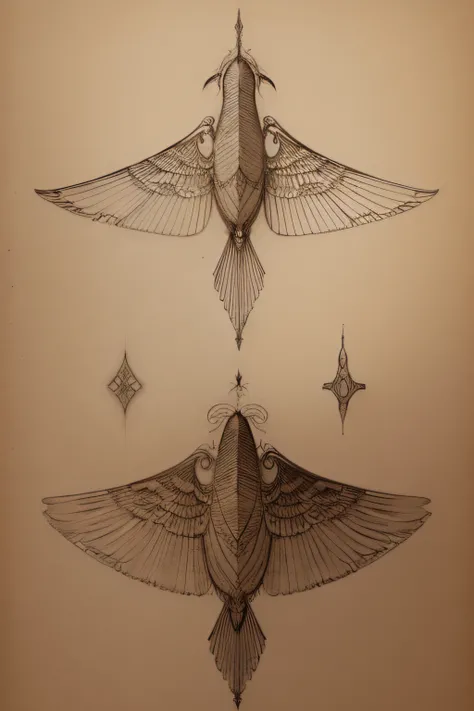 early drawings of wings by leonardo davinci