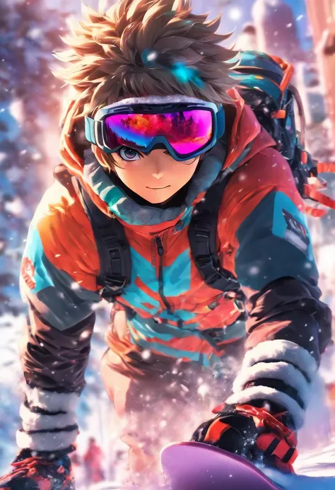 Anime boy with goggles and snowboards in the snow, Badass anime 8 K, style of anime4 K, 4k manga wallpapers, 4K anime wallpaper, Anime wallpaper 4 k, Anime wallpaper 4K, Anime art wallpaper 4k, Anime art wallpaper 4 K, Anime art wallpaper 8 K, Best anime 4...