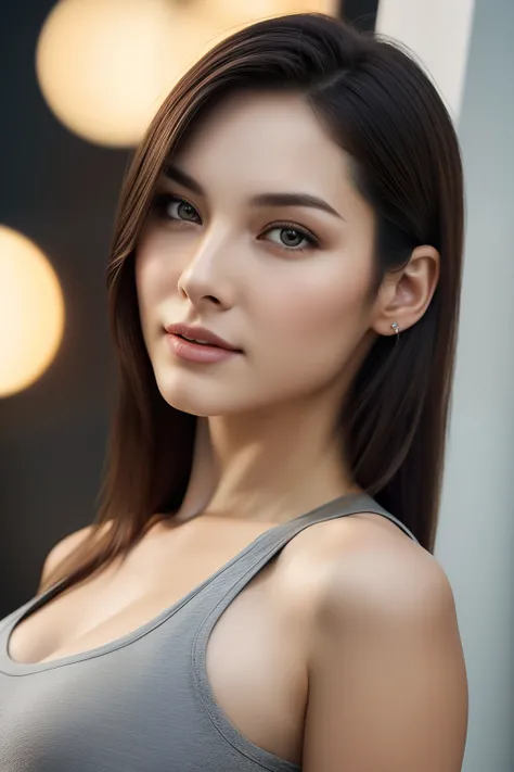 photoRealstic, hyper realisitic, reallistic, Smooth lighting, Improved cinematic lighting quality, 32K, 1人の女性, 25-years old, straight haired, Realistic lighting, Back lighting, Facial Lights, Ray tracing, Quality Improvement, Realistic textured skin of the...