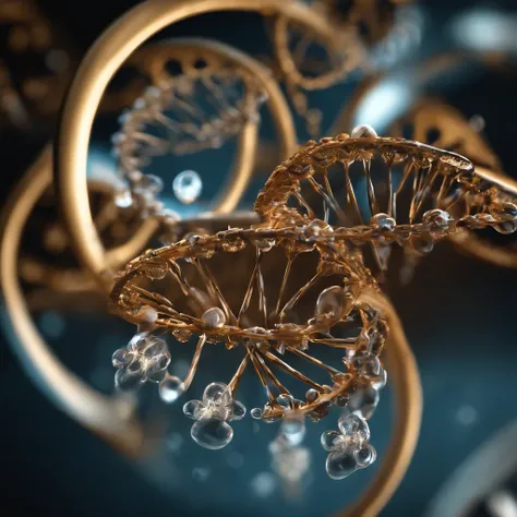 (best quality,highres,masterpiece:1.2),ultra-detailed,realistic,photorealistic:1.37, Dna structure for thumbnail poster,illustration,genetic code,HDR,UHD,studio lighting,physically-based rendering,vivid colors,bokeh,detailed DNA double helix structure,shin...