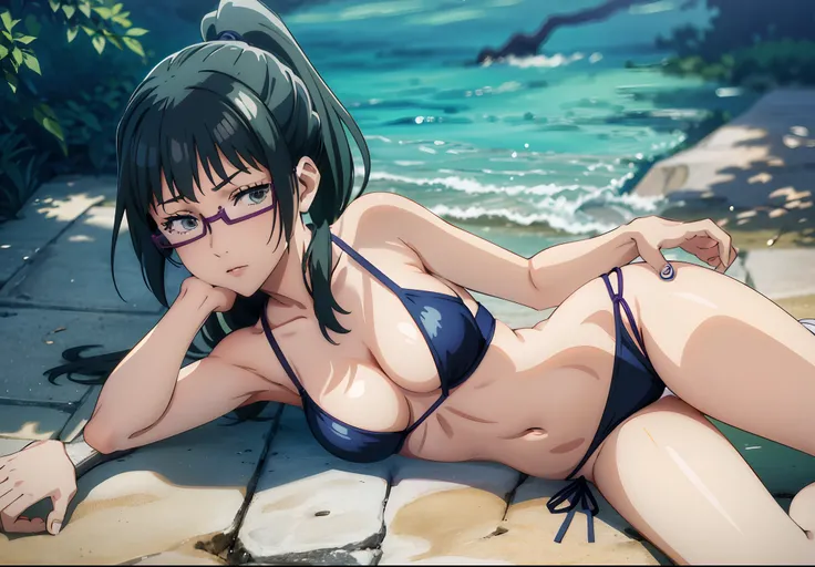 high-level image quality、Girl in micro bikini on the beach, Enchanting anime girl, realistic bikini, Best Anime 4k Konachan Wallpapers, Smooth Anime CG Art, Fubuki, Where is the Gawau, in beach, Marine Kitagawa Fan Art, Ilya Kuvshinov. Racing in 4K, anime ...