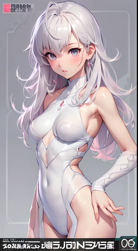 Super masterpiece,top-quality,ultra-detailliert,realisitic,Hyper-detailing,(Perfect Anatomy),1girl in,Solo,Ahoge,Slender body,((small tits)),Embarrassed blush,gleaming skin,(Transparent Polyvinylidene Chloride)