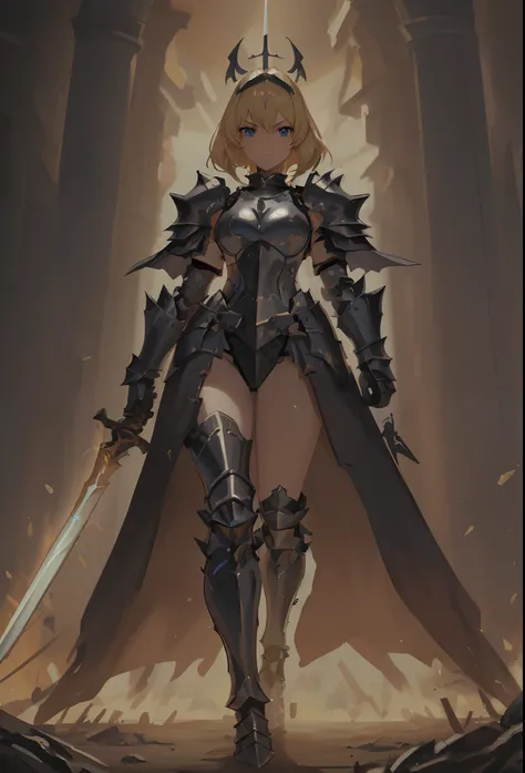 a close up of a woman in armor with a sword, armor girl, pale black armor, female knight, female paladin, dressed in light armor, cushart krenz key art feminine, gorgeous female paladin, black armor, bikini armor female knight, of a beautiful female knight...