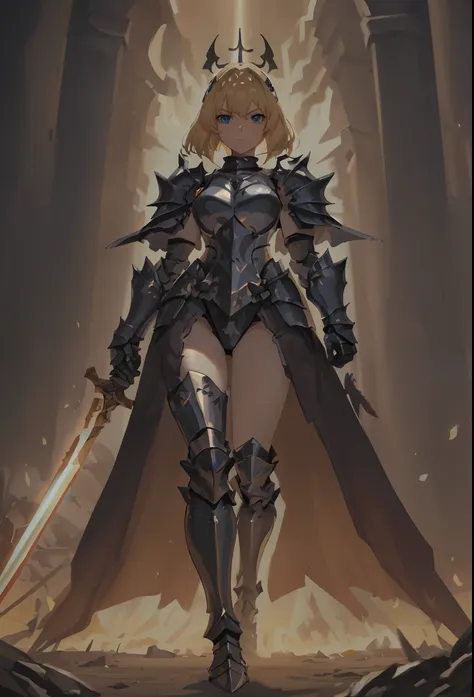 a close up of a woman in armor with a sword, armor girl, pale black armor, female knight, female paladin, dressed in light armor, cushart krenz key art feminine, gorgeous female paladin, black armor, bikini armor female knight, of a beautiful female knight...