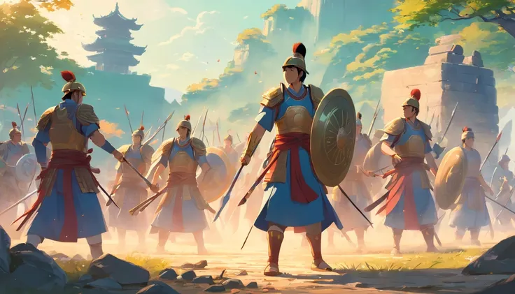 Ancient Chinese soldiers fought ancient Roman soldiers，