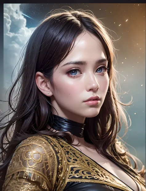 ultra detailed artistic photography, midnight aura, night sky, detailed gorgeous face, dreamy, glowing, backlit, glamour, glimmer, shadows, oil on canvas, brush strokes, smooth, ultra high definition, 8k, unreal engine 5, ultra sharp focus, art by alberto ...