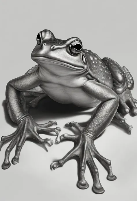 a drawing of a frog with its mouth open and its legs spread, a detailed drawing by Richard Mayhew, zbrush central contest winner, photorealism, highly detailed creature, very detailed toad, detailed creature, realistic creature concept, frog - elephant cre...