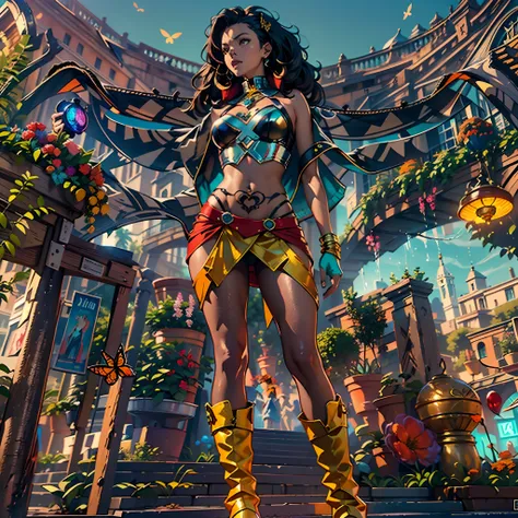 sunlight masterpiece 🎈🍦🍹❤🔆🕡(😘👩🎀👗⚜👒🥿👡🩲💅)🎪🎢🎡🎠 urban equirectangular_360 deep path epic girl heroe suit marvel outfits mounted harl...