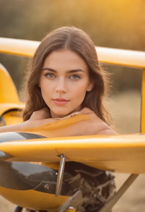 Photographic Plane D&#39;Um jovem ucraniano olhos azuis com chapeu amarelo cara com sujeira de areia trabalhando