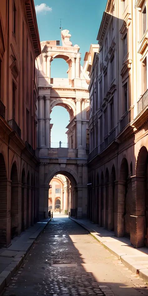 Alafed view of a large building with a walkway in front, roman coliseum, colosseum, coliseum, roman coliseum, roman architecture, coliseum, rome, rome, In a city with a rich history, Background of the Colosseum, Ancient Rome, Ancient Rome settings, rome ba...