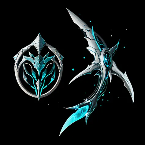 2dicon Warframe clan emblem, particles, sci-fi