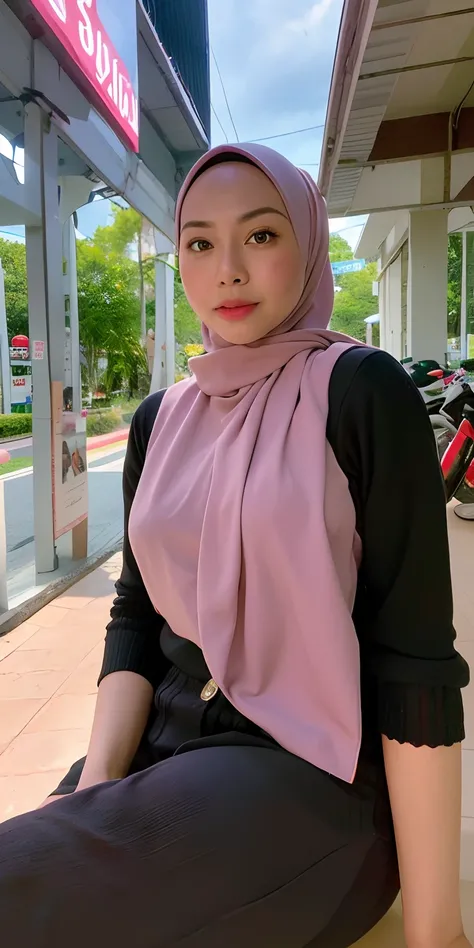 1 matured malay girl in hijab wear wet lace bra and panties, kuala lumpur street, nighttime, neon city lights, upper body,close-up, seducing, sexy pose, (8k, RAW photo, best quality, masterpiece:1.2),(realistic, photo-realistic:1.37),