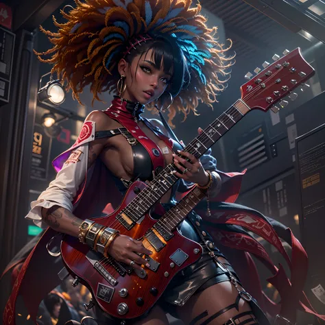 Masterpiece epic Urban deep path matrix equirectangular_360 girl Diva Jinx play_handled_guitar optimal sunLight meticulously intricate ultra_high-detail luminescence volumetric lightning contrast ultra_high_resolution ultra pro-Photorealistic ultra_high_qu...