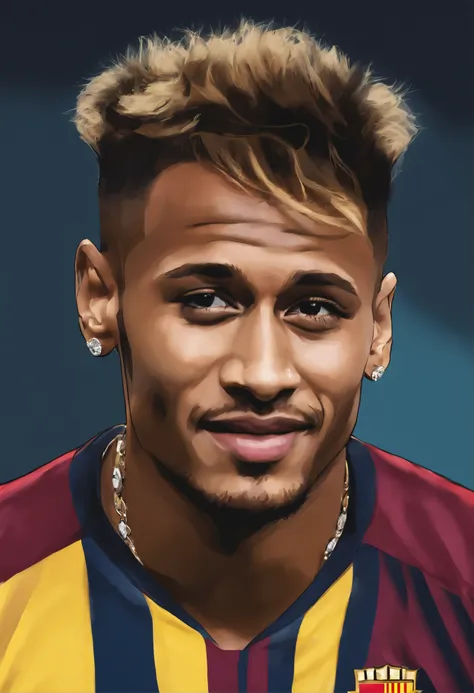 Neymar punk rock com um moicano