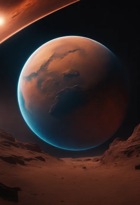 Realistic 4k cinematic planet Mars