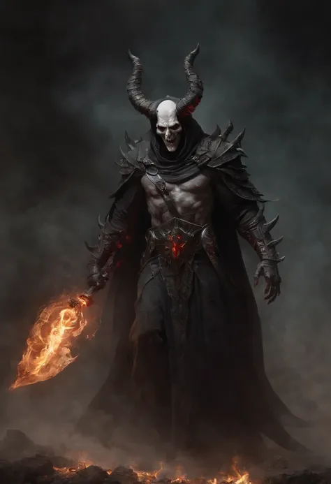 (masterpiece:1.2), (best quality:1.2) Nihilus is one of the five main demons in the new RPG, an evil entity that personifies desolation and destruction. Its appearance is colossal and imposing, emanating an aura of darkness and chaos. He is depicted as a g...