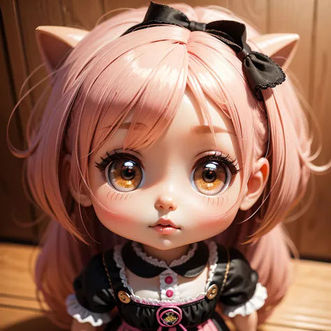 a beautiful chibi girl girl doll crisp 8k from gari, estilo chibi