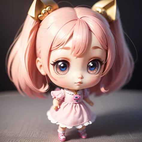 a beautiful chibi girl girl doll crisp 8k from gari, estilo chibi