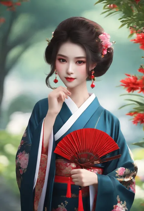 (high quality, masterpiece:1.2), high definition, 1girl, beautiful and flawless face, Bob Cut, Japanese clothing, kimono, complex details, cinematic sensation, 8k, extremely detailed