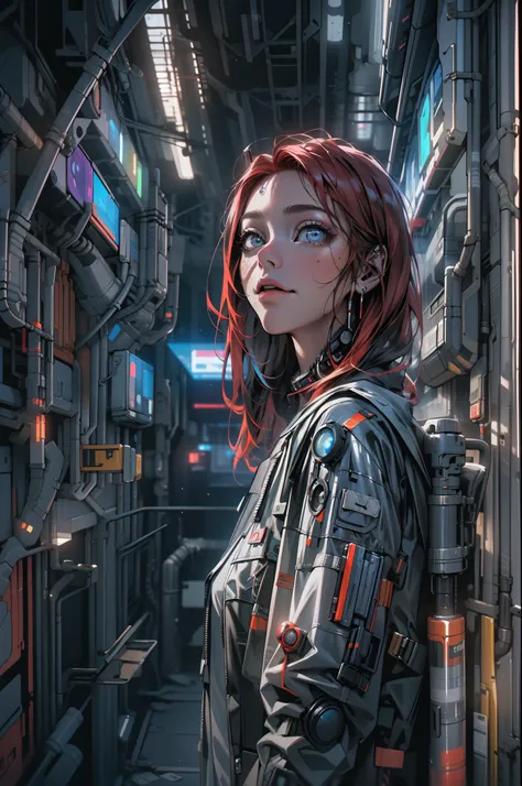 analog style, model shoot style, photo ((selfie:1.8)) of a girl, 1girl, (cyberpunk:1.8, cyberpunk city background:1.8), ((cutest face: 1.8, perfect face:1.3)), (long multicolored hair:1.4, pale skin:1.5), (from above:1.2), best quality, epic (by lee jeffri...