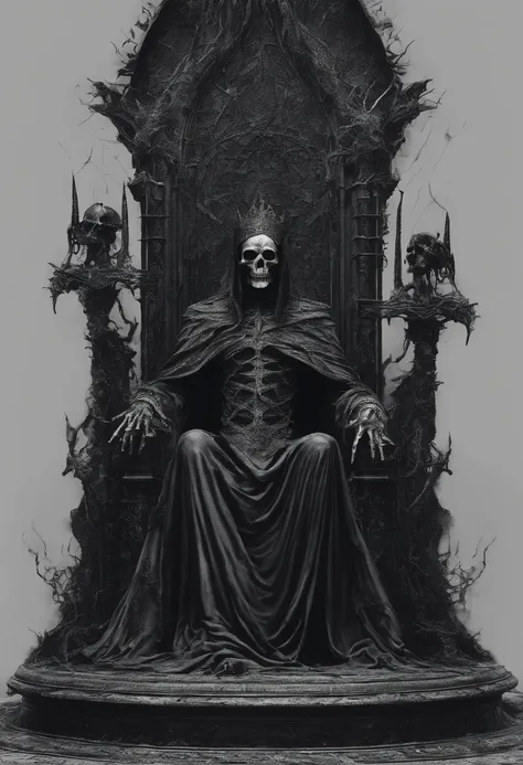 dark lord sitting on the throne of bones