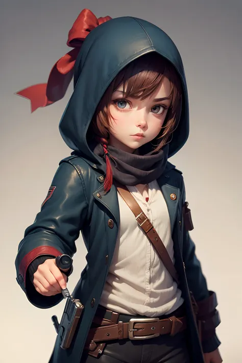 cute short girl assassin pistol