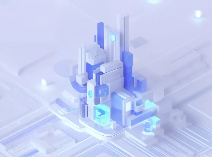 Alpha image of a computer circuit board with blue light, geometric futuristic cityscape, depicted as a 3 d render, cybernetic city background, background of digital greebles, Futuristic city background, futuristic urban background, tectonic cityscape, hype...