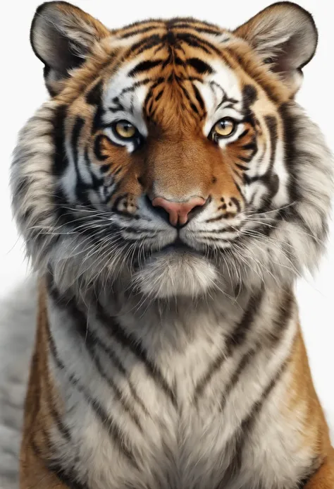 a cute Tiger, white background