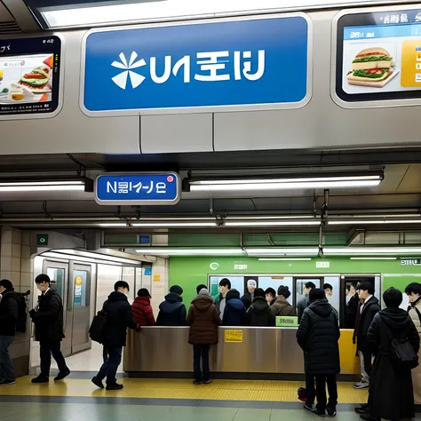 City Subway、Actual picture、、Weekday scenery、