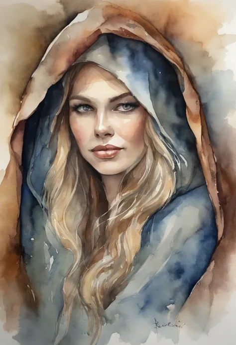 Beautiful girl in a hood, Medieval fantasy