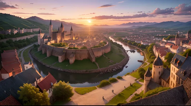 A historic medieval town with sunset views from Game of Thrones