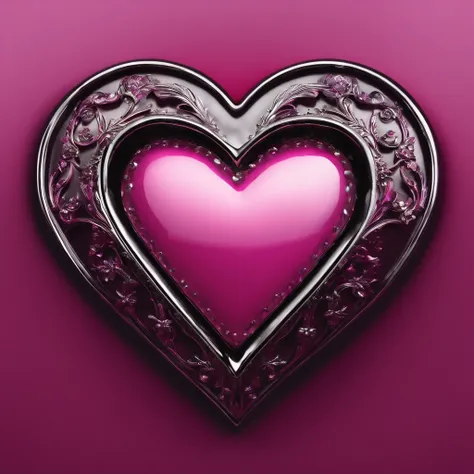 Pink Love Heart reflective