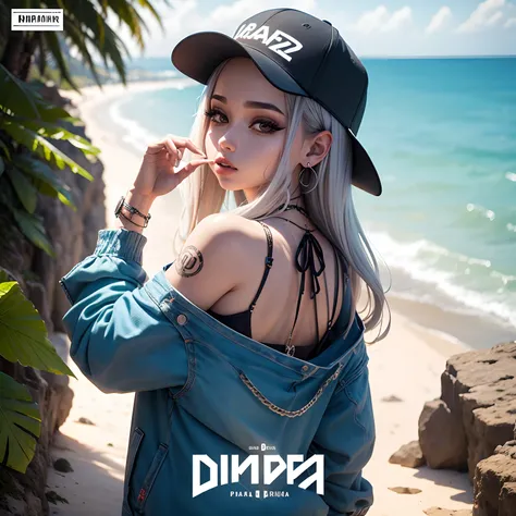 Capa de album de trap, praias, dinheiro, mulher, drogas, trap, music