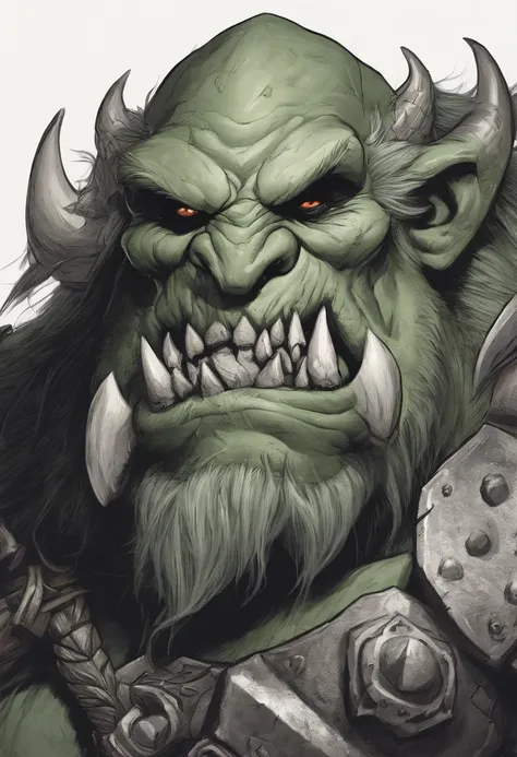 a close up of a cartoon monster with a hammer in his hand, grog strongjaw, dog - faced muscular goblin, orc, an orc, orc themed, menacing orc, ogre, an ork, orc merged with vines, drak fantasy goblin, bugbear, raging bugbear, the hobbit orc concept, orc wa...