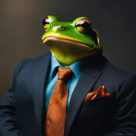 Frog in suit