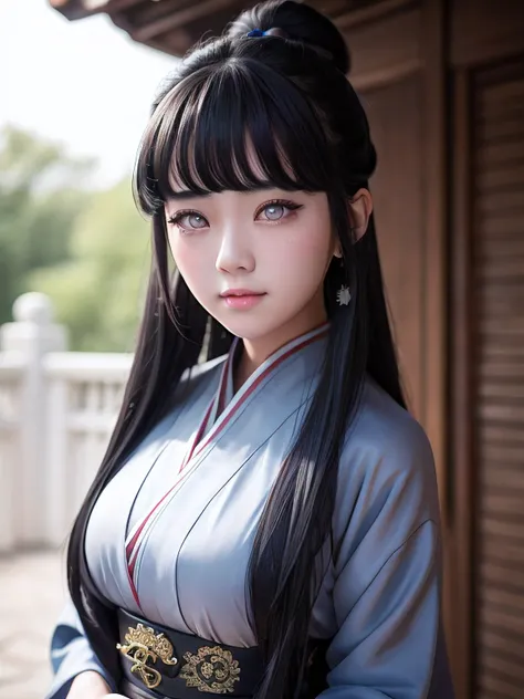 1girl,full body,extremely detailed  face, beautiful detailed eyes,light on face,cinematic lighting,looking at viewer,outdoors,Black hair,(balck Chinese architecture:0.05),hanfu,