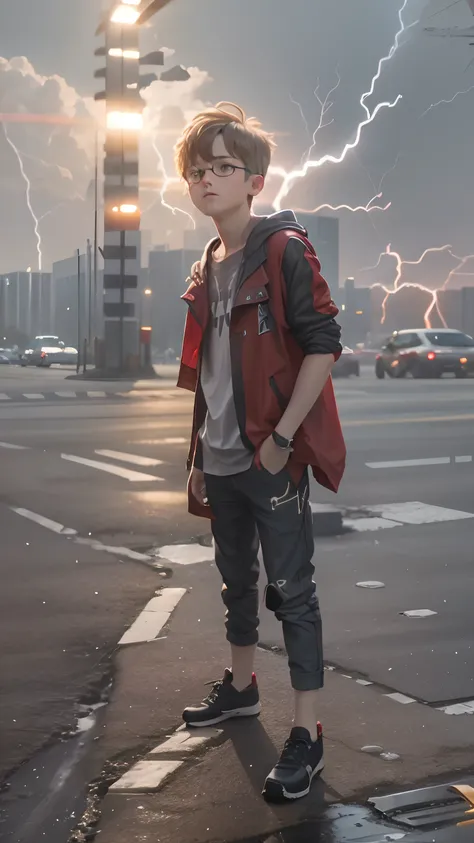 Smart boy lightning background full 4K HD quality