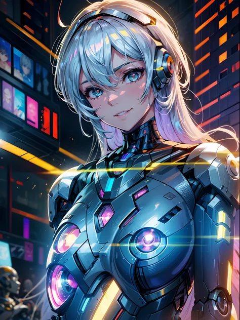 There is a woman in a robot suit posing next to an ancient building, Beautiful Caucasian adult female half cyborg, Cute cyborg adult woman, Beautiful adult female cyborg, The Perfect Robot Lady, Cyborg adult female, Adult Cyborg Grady, Beautiful Female Rob...