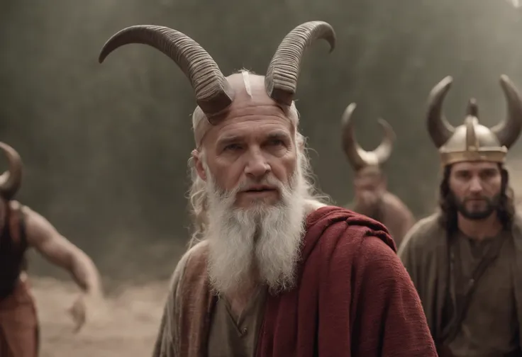 Was Moses actually a demon? During the story, it is possible to see Moses being portrayed with two horns on his head, just like Satan.