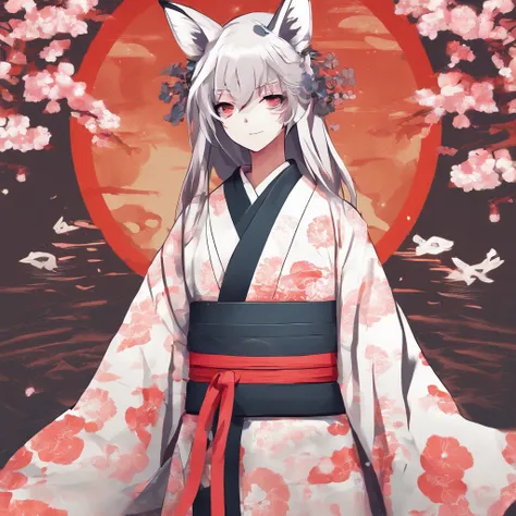 1 Person, wearing a yukata type style clothing, wearing a kitsune mask, high res, ultrasharp, 8k, masterpiece, looking at the viewer