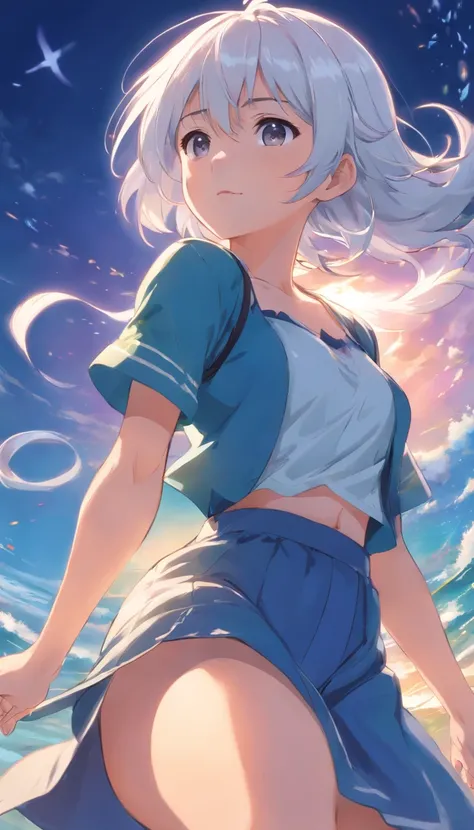 1 girl, white hair, cute, member of Heart Pirates, Big chest, small waist