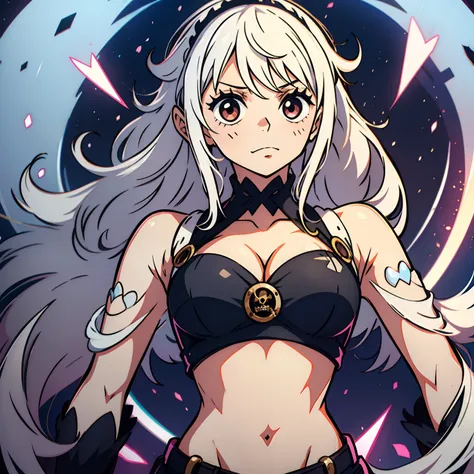 1 girl, white hair, cute, member of Heart Pirates, Big chest, small waist