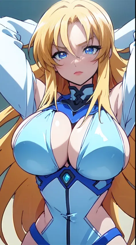 ((All  briefs and bra body visible)), (arms above head),(" wife woman background "),(Watters evaporation),(blue eyes), (long blonde hair), (huge tits),(masterpiece anime face ),(1girl),(realistic), (masterpiece eyes detailed) ,( (Detailed anime eyes), (Ani...