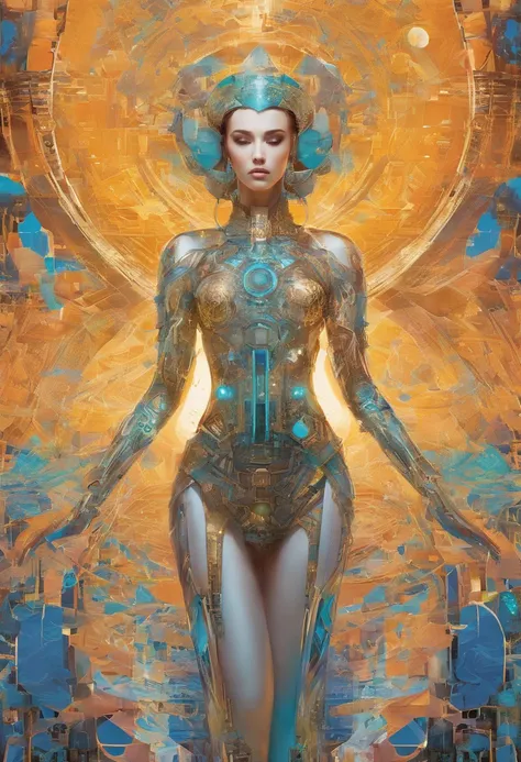 Figura cuerpo entero de Dua Lipa, abello muy largo, arte hiperrealista y fondo dorado, Nordic Queen, Inspirado por James Christensen, Modernismo , inspirado por James C. Christensen, estilo Gustav Klimt, A beautiful fantastic, Diosa antigua , inspirado en ...