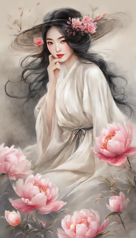 Yun wants to wear clothes and flowers to look good，The spring breeze blows Revlon。if it were not for the jade mountain, Ill see you，Will meet Yaotai moon。A beautiful concubine in ancient China, Yang Yuhuan，Yang，elegant，A shallow shy smile,（Black colored ey...