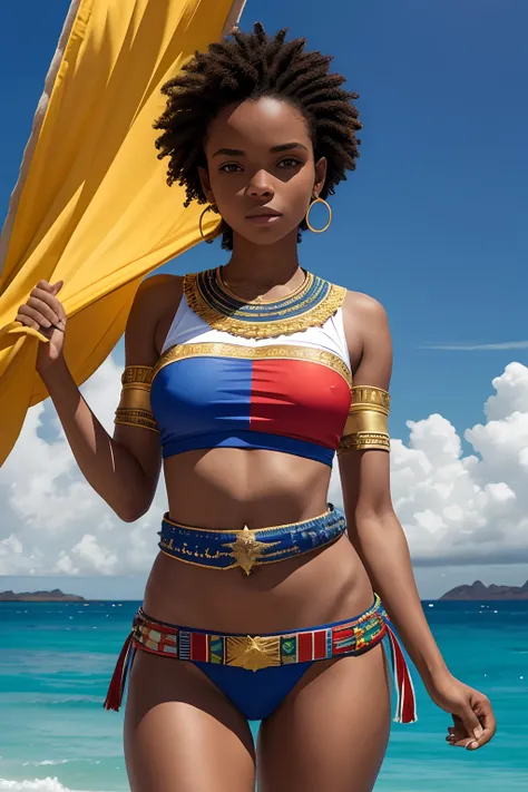 The route follows the nuclei of the flag of Cape Verde. The top is deep blue, simbolizando o oceano que cerca as ilhas. The chest and the central part are white, representando a paz e a unidade do povo cabo-verdiano. The sleeves and legs are red, denoting ...